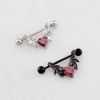 GOTHIC DEVIL OR BAT WINGS 316L SURGICAL STEEL NIPPLE RING